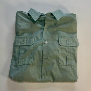 US Military DSCP AG-415 Shirt Mens Size 17 Green Short Sleeve Uniform